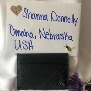 Men’s Prada black card case/money clip.